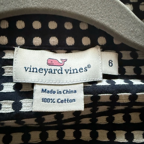 Vineyard Vines Navy and White Polka Dot Tunic Size 6 - Picture 7 of 8
